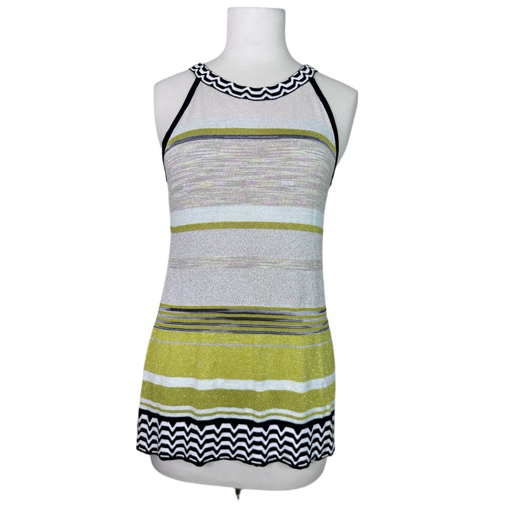 WHBM Slightly Sparkly Geometric Tunic Top M